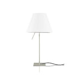 Costanza Table Lamp With On-Off Switch by Luceplan, Color: Black, Blue, Green, Pink, Red, White, Yellow, Concrete Grey - Foscarini, Stone, Soft Skin, Mistic White, Finish: Aluminum, Off-White, | Casa Di Luce Lighting