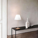 Costanzina Table Lamp by Luceplan, Color: White, Yellow, Red, Black, Blue, Concrete Grey - Foscarini, Pink, Mistic White, Green, Soft Skin, Stone, Finish: Aluminum, Brass, Mistic White, | Casa Di Luce Lighting