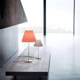 Costanzina Table Lamp by Luceplan, Color: White, Yellow, Red, Black, Blue, Concrete Grey - Foscarini, Pink, Mistic White, Green, Soft Skin, Stone, Finish: Aluminum, Brass, Mistic White, | Casa Di Luce Lighting