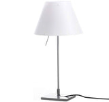 Costanzina Table Lamp by Luceplan, Color: White, Yellow, Red, Black, Blue, Concrete Grey - Foscarini, Pink, Mistic White, Green, Soft Skin, Stone, Finish: Aluminum, Brass, Mistic White, | Casa Di Luce Lighting