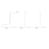 Counterpoint 6 LED Light Linear Pendant by Sonneman, Finish: Aluminum, Black, White, , | Casa Di Luce Lighting