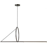 Cercle Et Trait Suspension by CVL, Finish: Nickel Satin, Size: X-Small, | Casa Di Luce Lighting