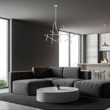 Crossroads 18-Light LED Chandelier by Eurofase, Finish: Black, Nickel Satin, Antique Brass, , | Casa Di Luce Lighting