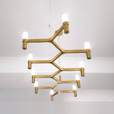 Crown Plana Linear Chandelier by Nemo, Finish: Gold Painted, White, Black, Polished, Gold Plated, Black Plated, , | Casa Di Luce Lighting