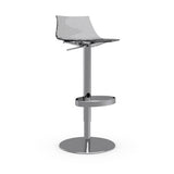 Ice CB-1039 Adjustable Swivel Stool by Calligaris by CasaDiLuce, Seat Colors: Transparent, Transparent Smoke Grey, Transparent Red, Glossy Optic White, Frame Colors: Chromed, Satin Finished Steel, | Casa Di Luce Lighting