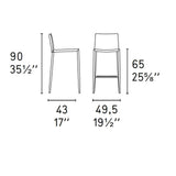 Boheme CB-1393 Bar Stool by Calligaris by CDL (Casa Di Luce Collection), Frame - Seat Colors: Matte Black / Black, Matte Optic White / Optic White, Matte Taupe / Taupe, , | Casa Di Luce Lighting
