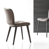 Annie Soft CB-1846 Upholstered Wooden Chair by Calligaris by CDL (Casa Di Luce Collection), Fabric: Venice Brick Red, Venice Ocean Blue, Venice Sand, Frame Finish: Smoke Ash, Walnut Ash, | Casa Di Luce Lighting