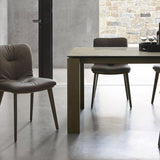 Annie Soft CB-1846 Upholstered Wooden Chair by Calligaris by CDL (Casa Di Luce Collection), Fabric: Venice Brick Red, Venice Ocean Blue, Venice Sand, Frame Finish: Smoke Ash, Walnut Ash, | Casa Di Luce Lighting