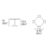 PLANET CS4005-FD ROUND DINING TABLE BY CONNUBIA, | CASA DI LUCE LIGHTING
