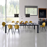Omnia CS-4058-LV 180 Extendible Dining Table by Calligaris by CDL (Casa Di Luce Collection), Frame Finish: Smoke Beech, Natural Beech, Wenge Beech, Graphite, Walnut Beech, Matt Optic White, Grey Beech, Ceramic-Glass Finish: Ceramic Stone Grey, Ceramic Nougat, Ceramic Lead Grey, Frosted Extrawhite Glass, Ceramic White Marble, Ceramic Golden Onyx Marble, | Casa Di Luce Lighting