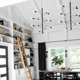 Astrid Chandelier by Mitzi, Finish: Aged Brass/Black-Mitzi, Polished Nickel/Black-Mitzi, Number of Lights: 4, 8, 12, | Casa Di Luce Lighting