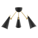 Moxie Semi Flush by Mitzi, Finish: Aged Brass/Black-Mitzi, , | Casa Di Luce Lighting