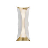 Josie Vanity Light By Mitzi - Gold Leaf/White Front View