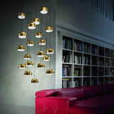 Dame S18 Pendant Lamp by Masiero, Finish: Matt White-Axo Light, Gold Leaf, , | Casa Di Luce Lighting