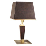 Darshan TL1 Table Lamp by Masiero, Color: Burnished Brass + Leather 1-Masiero, Burnished Brass + Leather 5-Masiero, Shiny Chrome + Leather 4-Masiero, , | Casa Di Luce Lighting