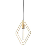 Masonville Diamond Pendant by Hudson Valley, Finish: Brass Aged, , | Casa Di Luce Lighting