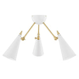 Moxie Semi Flush by Mitzi, Finish: Aged Brass/Soft Off White-Mitzi, , | Casa Di Luce Lighting
