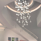 Cielo Multilight Chandelier by Pablo, Finish: White, Black, White/Moss/ Copper Cord, Satin Aluminum/Gray Cord, White/Turquoise Cord, White/Tomato/ Copper Cord, Gray, Number of Lights: 3 lights, 5 lights, 7 lights, 13 lights, | Casa Di Luce Lighting