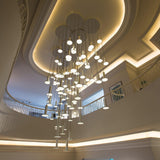 Cielo Multilight Chandelier by Pablo, Finish: White, Black, White/Moss/ Copper Cord, Satin Aluminum/Gray Cord, White/Turquoise Cord, White/Tomato/ Copper Cord, Gray, Number of Lights: 3 lights, 5 lights, 7 lights, 13 lights, | Casa Di Luce Lighting