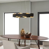 Moderne LED Oval Chandelier by Kichler, Finish: Nickel Satin, Olde Bronze-Kichler, , | Casa Di Luce Lighting