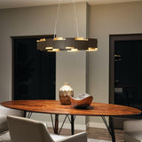 Moderne LED Oval Chandelier by Kichler, Finish: Nickel Satin, Olde Bronze-Kichler, , | Casa Di Luce Lighting