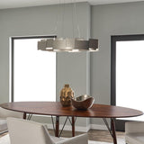 Moderne LED Oval Chandelier by Kichler, Finish: Nickel Satin, Olde Bronze-Kichler, , | Casa Di Luce Lighting