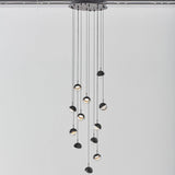 Dora 12 LED Multipoint Pendant Light by Seed Design, Finish: Chrome, Copper, Matt Black, Brass, Ring Option: Without Ring, With Ring, | Casa Di Luce Lighting