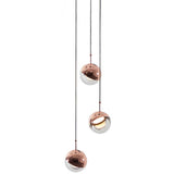 Dora 3 LED Pendant Light by Seed Design, Finish: Chrome, Copper, Matt Black, Brass, , | Casa Di Luce Lighting