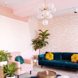 Ashleigh Chandelier by Mitzi, Finish: Brass Aged, Nickel Polished, , | Casa Di Luce Lighting