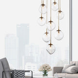 Aster Pendant Light by Hammerton, Color: Floret Crystal with Amber Glass-Hammerton Studio, Floret Crystal with Bronze Glass-Hammerton Studio, Floret Crystal with Clear Glass-Hammerton Studio, Floret Crystal with Smoke Glass-Hammerton Studio, Geo Crystal with Amber Glass-Hammerton Studio, Geo Crystal with Bronze Glass-Hammerton Studio, Geo Crystal with Clear Glass-Hammerton Studio, Geo Crystal with Smoke Glass-Hammerton Studio, Zircon Crystal with Amber Glass-Hammerton Studio, Zircon Crystal with Bronze Glas