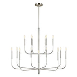 Brianna Chandelier by ED by Ellen DeGeneres, Finish: Nickel Polished, Burnished Brass, Number of Lights: 6, 9, 15, | Casa Di Luce Lighting