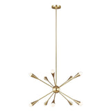Jax Chandelier by ED by Ellen DeGeneres, Finish: Burnished Brass, Number of Lights: 10, | Casa Di Luce Lighting