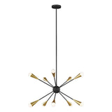 Jax Chandelier by ED by Ellen DeGeneres, Finish: Midnight Black, Number of Lights: 10, | Casa Di Luce Lighting