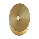 Eclipse Wall Light By CVL, Finish: Satin Brass & Satin Brass