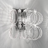 Ecos Wall Light by Vistosi, Color: White/Striped - Vistosi, Crystal/Striped, Finish: Bronze, Chrome, | Casa Di Luce Lighting