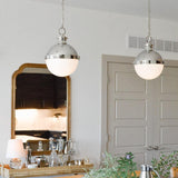 Latham Pendant by Hudson Valley, Finish: Nickel Polished, Distressed Bronze-Hudson Valley, Size: Small, Large, | Casa Di Luce Lighting