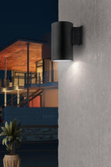 Ascoli Outdoor Wall Light by Eglo, Size: Small, Large, Finish: Stainless Steel, Black, | Casa Di Luce Lighting