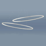 Ellisse Minor Pendant Light by Nemo, Finish: White, Black, Gold Painted, Polished Aluminium, Gold Polished Anodized, Color Temperature: 2700K, 3000K, Position: Uplight, Downlight | Casa Di Luce Lighting