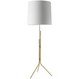 Ellis Floor Lamp by CVL, Shade: Drop Paper 103-CVL, Finish: Satin/Polished Graphite-CVL, | Casa Di Luce Lighting