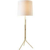 Ellis Floor Lamp by CVL, Shade: Drop Paper 101-CVL, Finish: Satin/Polished Nickel-CVL, | Casa Di Luce Lighting