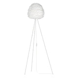 Eos Evia Tripod Floor Lamp by Umage - Medium, White lampshade, Tripod Floor Lamp White standing in the living room