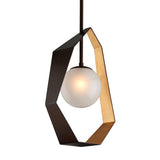 Bronze with Gold Leaf-Medium Origami Pendant by Page One