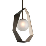 Graphite with Silver Leaf-Medium Origami Pendant by Page One