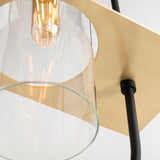 Dark Bronze and Brushed Brass Smyth Outdoor Pendant by Troy Lighting