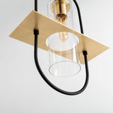 Dark Bronze and Brushed Brass Smyth Outdoor Pendant by Troy Lighting