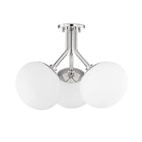 Estee Semi-Flushmount by Mitzi, Finish: Nickel Polished, , | Casa Di Luce Lighting