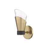 Angie Wall Sconce by Mitzi, Finish: Aged Brass/Black-Mitzi, Number of Lights: 1, | Casa Di Luce Lighting