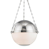 Polished Nickel Sphere No.2 Pendant by Hudson Valley Lighting
