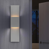 Flat Box Up-Down Indoor-Outdoor LED Panel Wall Sconce by Sonneman, Finish: Bronze, Grey, White, , | Casa Di Luce Lighting