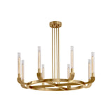 Flute Chandelier by Alora, Finish: Urban Bronze, Vintage Brass, Nickel Polished, Number of Lights: 4, 8, 12, 16, | Casa Di Luce Lighting